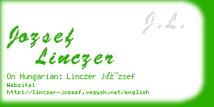 jozsef linczer business card